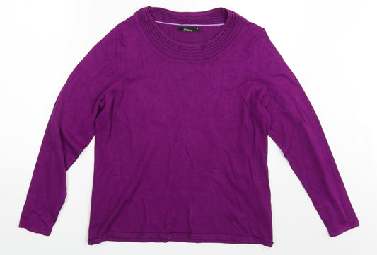 BM Collection Womens Purple   Pullover Sweatshirt Size M