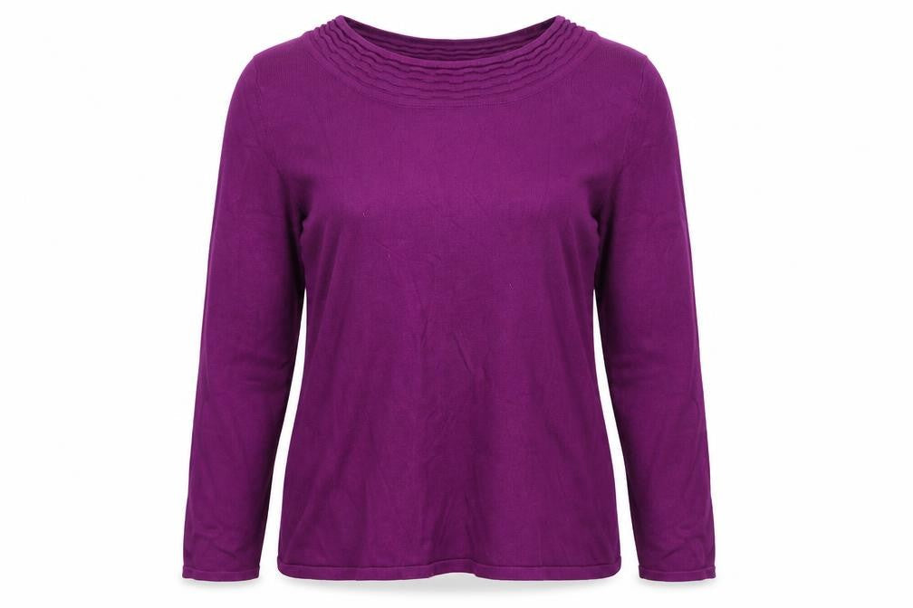 Bonmarché Womens Purple Pullover Sweatshirt Size M