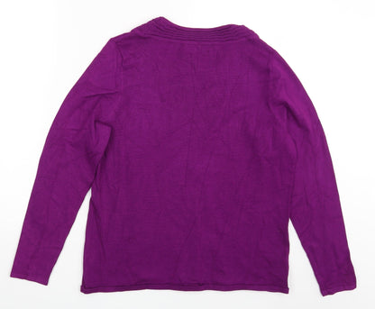 Bonmarché Womens Purple Pullover Sweatshirt Size M
