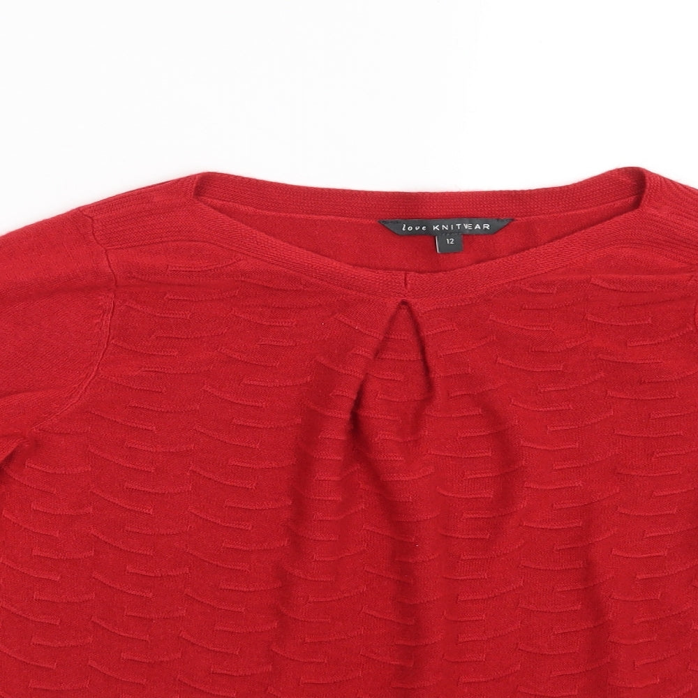 Love knitwear Womens Red   Pullover Jumper Size 12