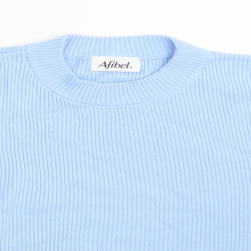 Afibel Womens Blue   Pullover Jumper One Size