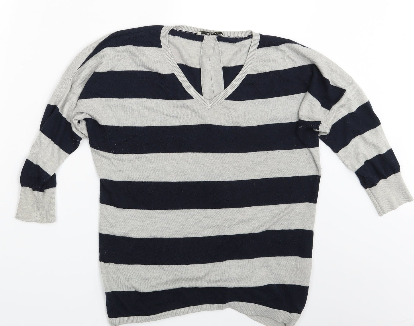 Oasis Womens Multicoloured Striped  Basic T-Shirt Size M