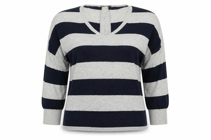 Oasis Womens Multicoloured Striped  Basic T-Shirt Size M