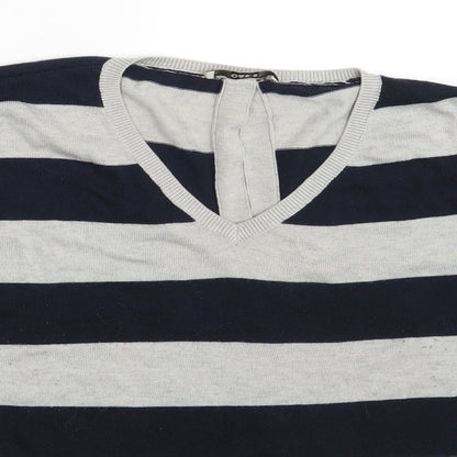 Oasis Womens Multicoloured Striped  Basic T-Shirt Size M