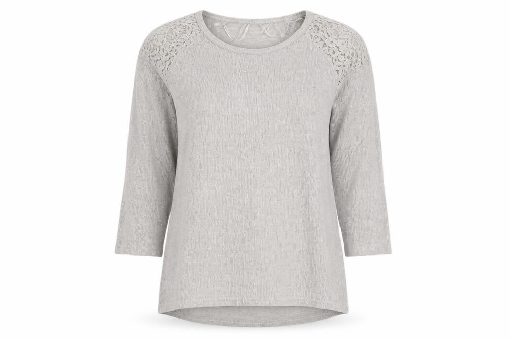 New Look Womens Grey Floral  Pullover Sweatshirt Size 10