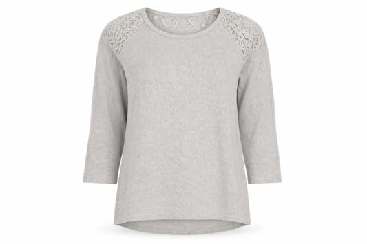New Look Womens Grey Floral  Pullover Sweatshirt Size 10