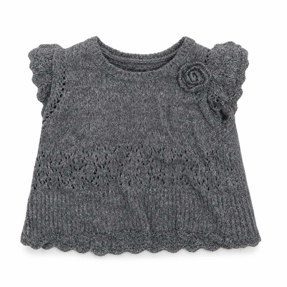 Mayoral Chic Girls Grey   Pullover Jumper Size 6-7 Years
