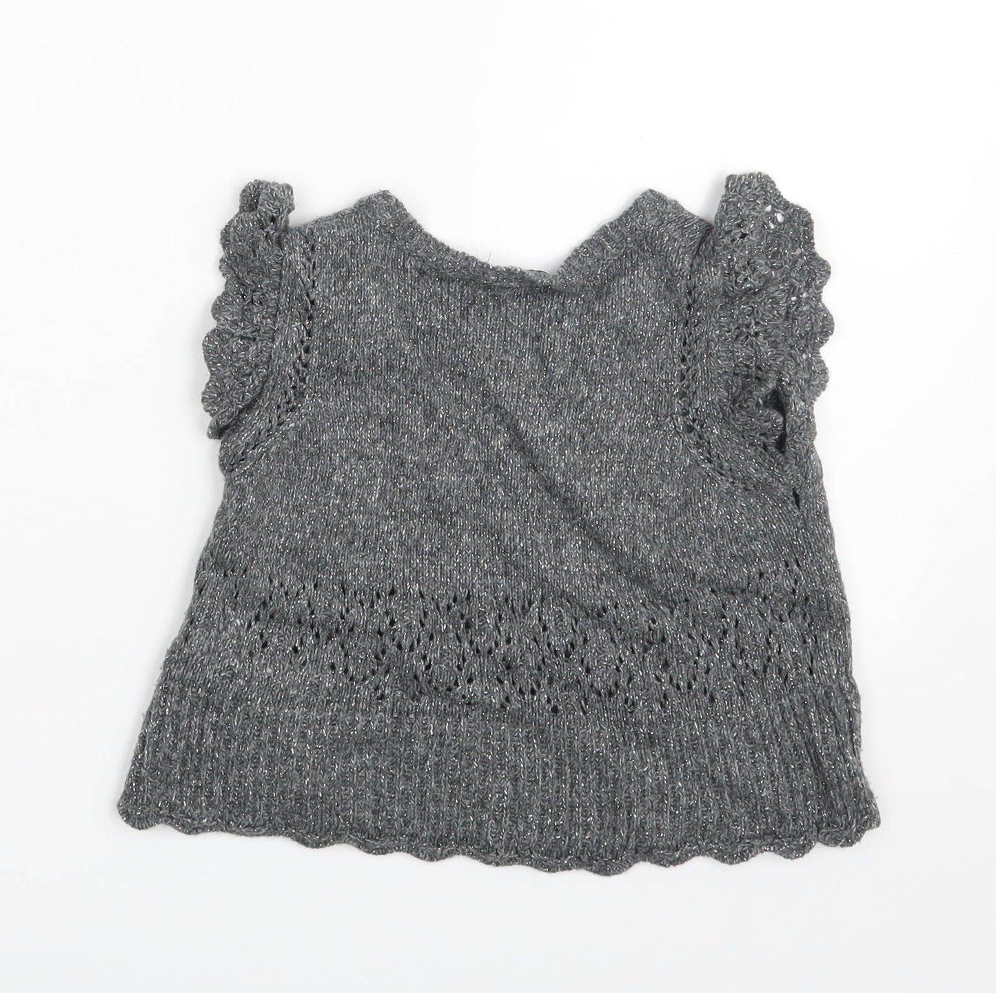 Mayoral Chic Girls Grey   Pullover Jumper Size 6-7 Years