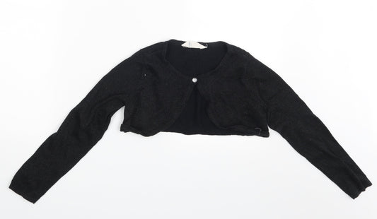H&M Girls Black   Basic Blouse Size 8-9 Years