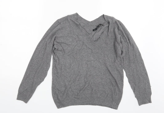 Lara Knit Womens Grey   Pullover Sweatshirt Size M