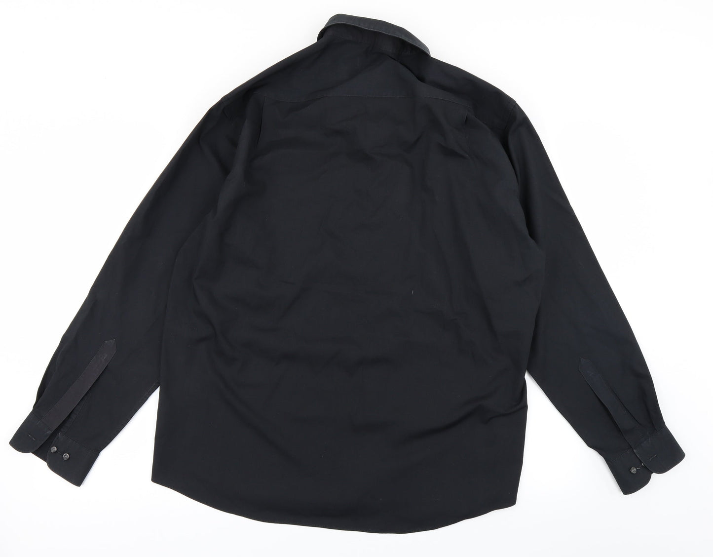 BHS Mens Black    Button-Up Size 16.5