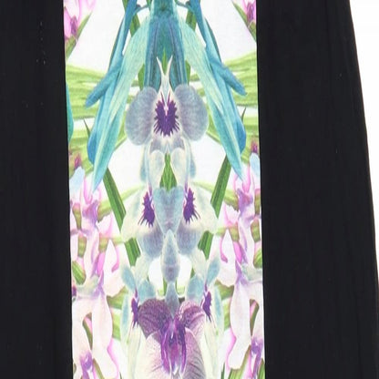 Preloved Jane Norman Womens Black Floral  Bodycon  Size 8 - Detail