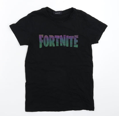 Preloved Matalan Womens Black   Basic T-Shirt Size L  - Fortnite - Front