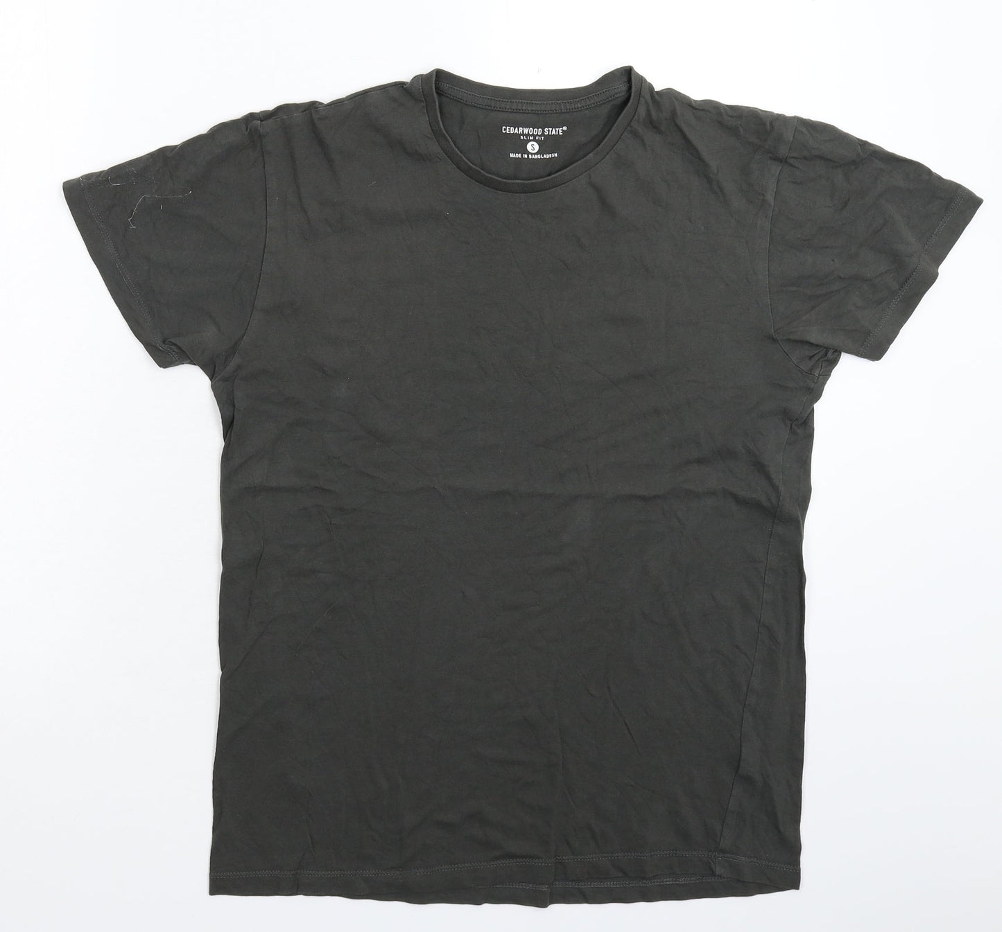 Cedar Wood State Mens Grey    T-Shirt Size S