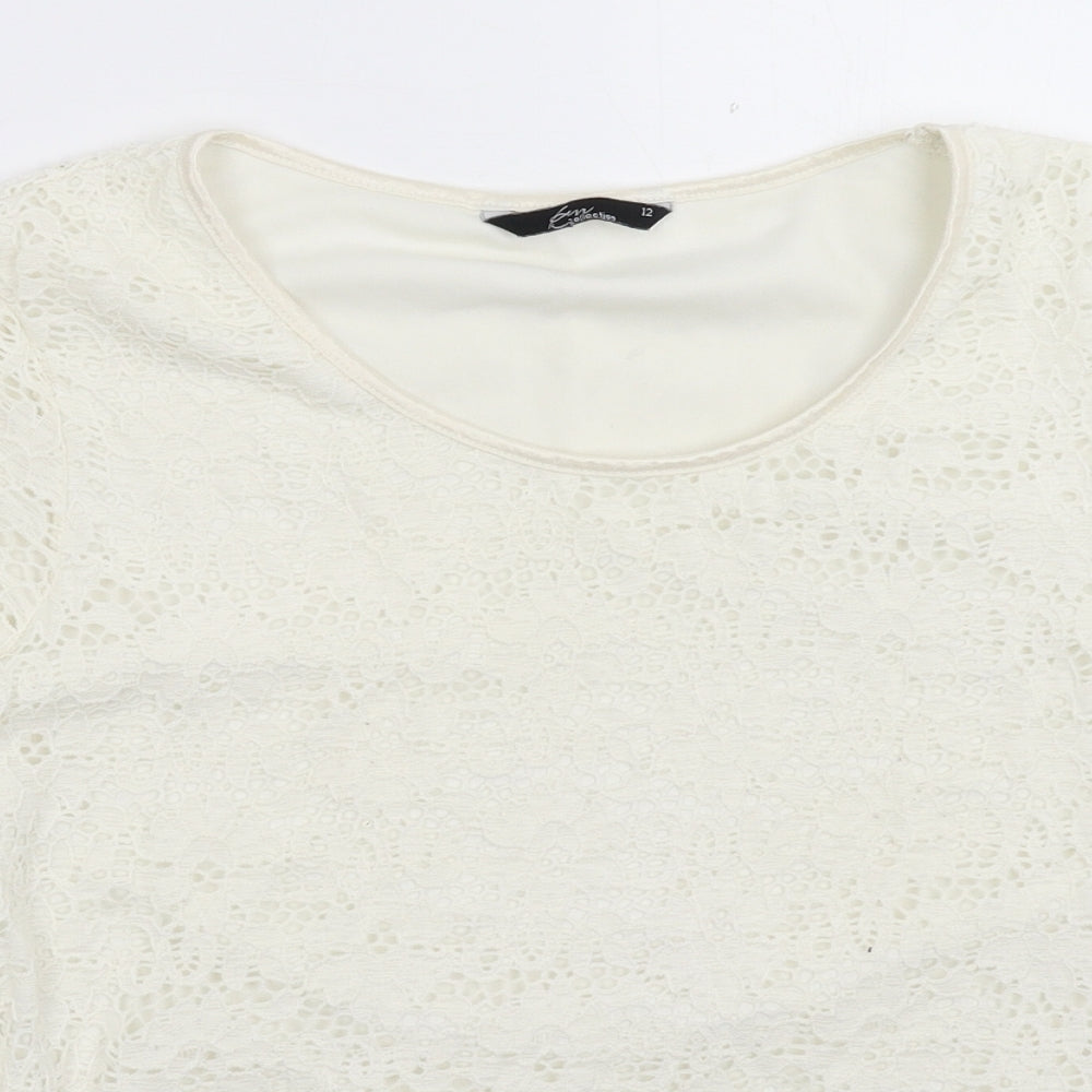BM Womens White   Basic T-Shirt Size 12