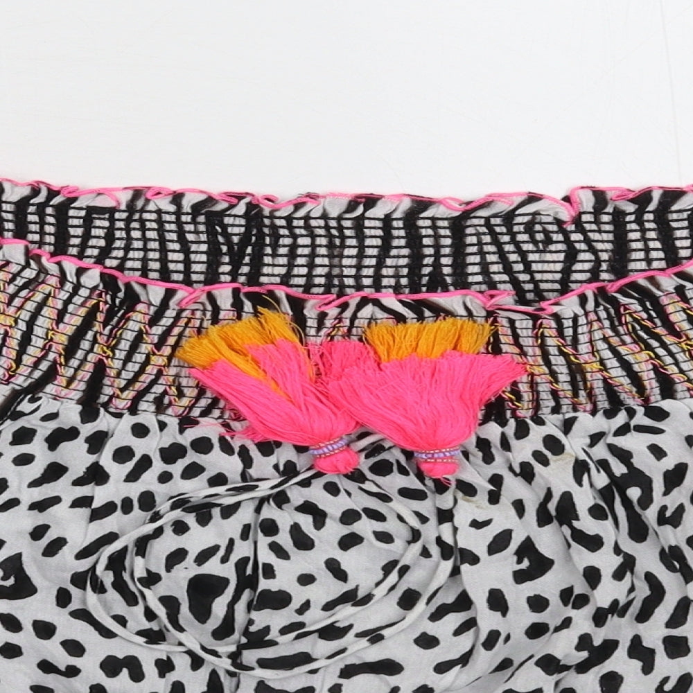 Pure Sport Womens Multicoloured Animal Print  Basic Blouse Size L