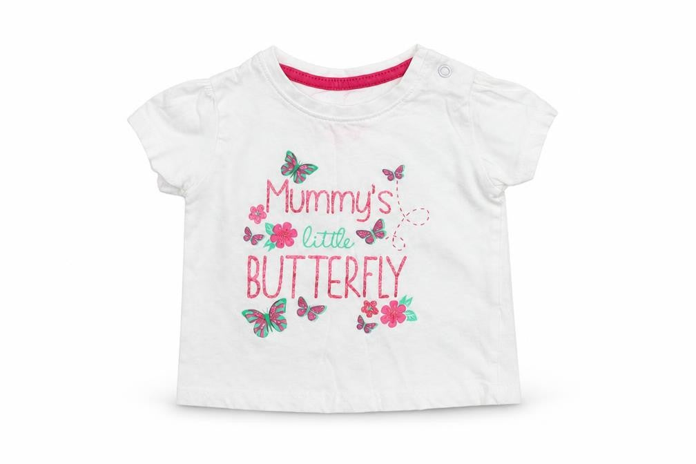 Primark Girls White   Basic T-Shirt Size 6-9 Months