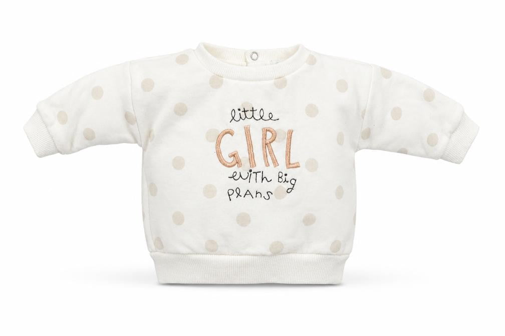 Primark Girls White Spotted  Pullover Jumper Size 3-6 Months  - Sweatshirt