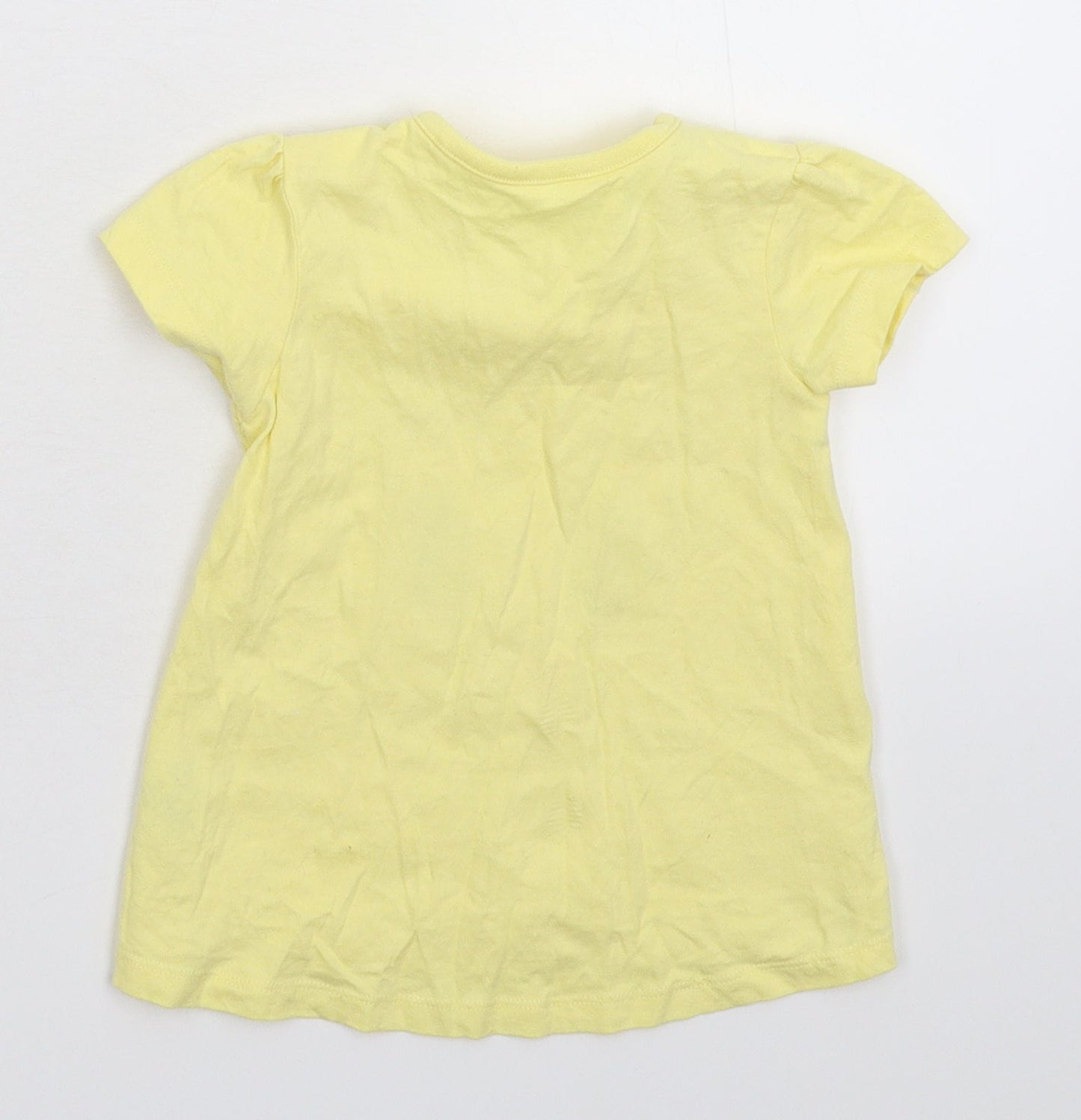 George Girls Yellow   Basic T-Shirt Size 9-12 Months