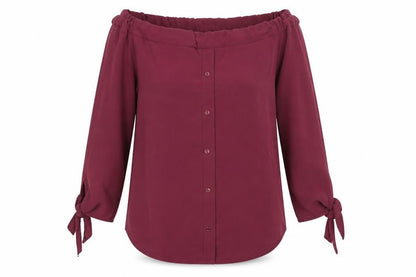 Boohoo Womens Purple   Basic Blouse Size 10
