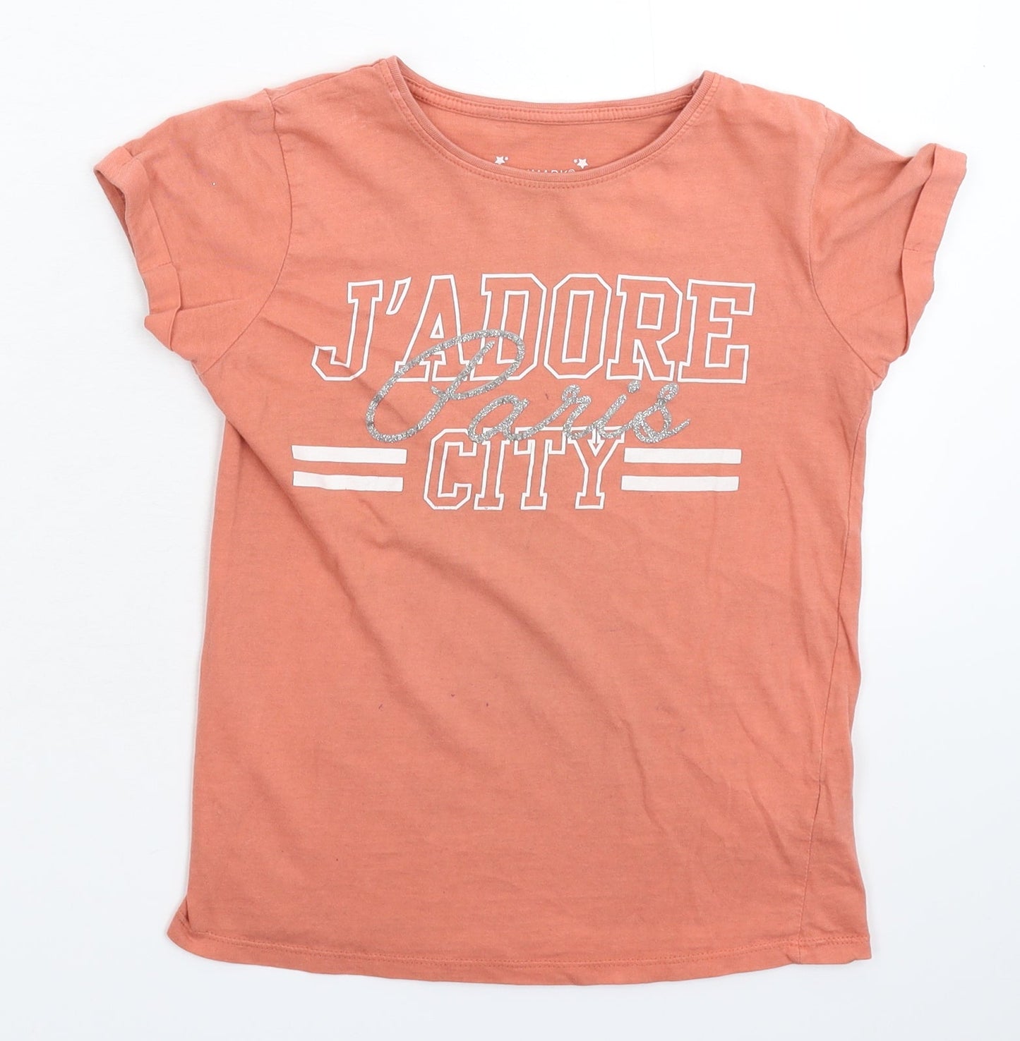 Primark Girls Beige   Basic T-Shirt Size 10-11 Years
