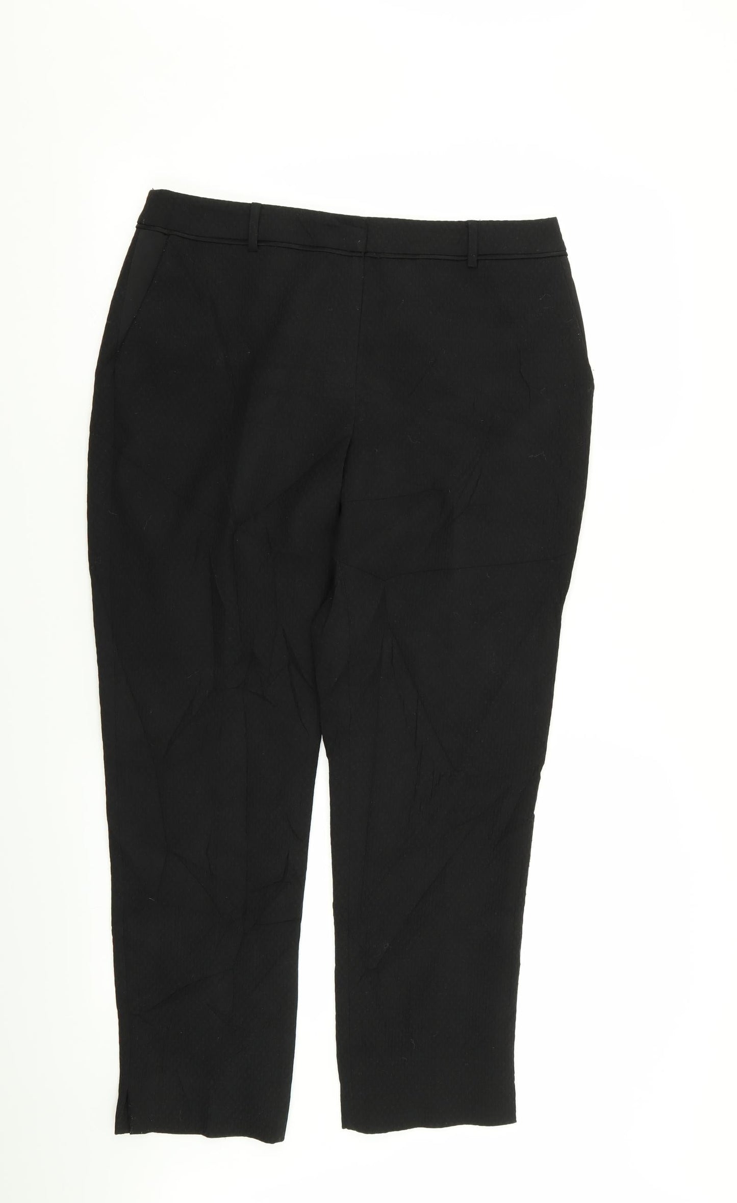 Pieces Womens Black   Trousers  Size 12 L27 in