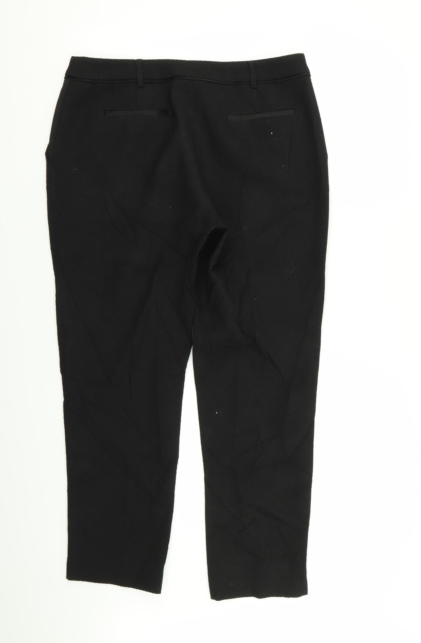 Pieces Womens Black   Trousers  Size 12 L27 in