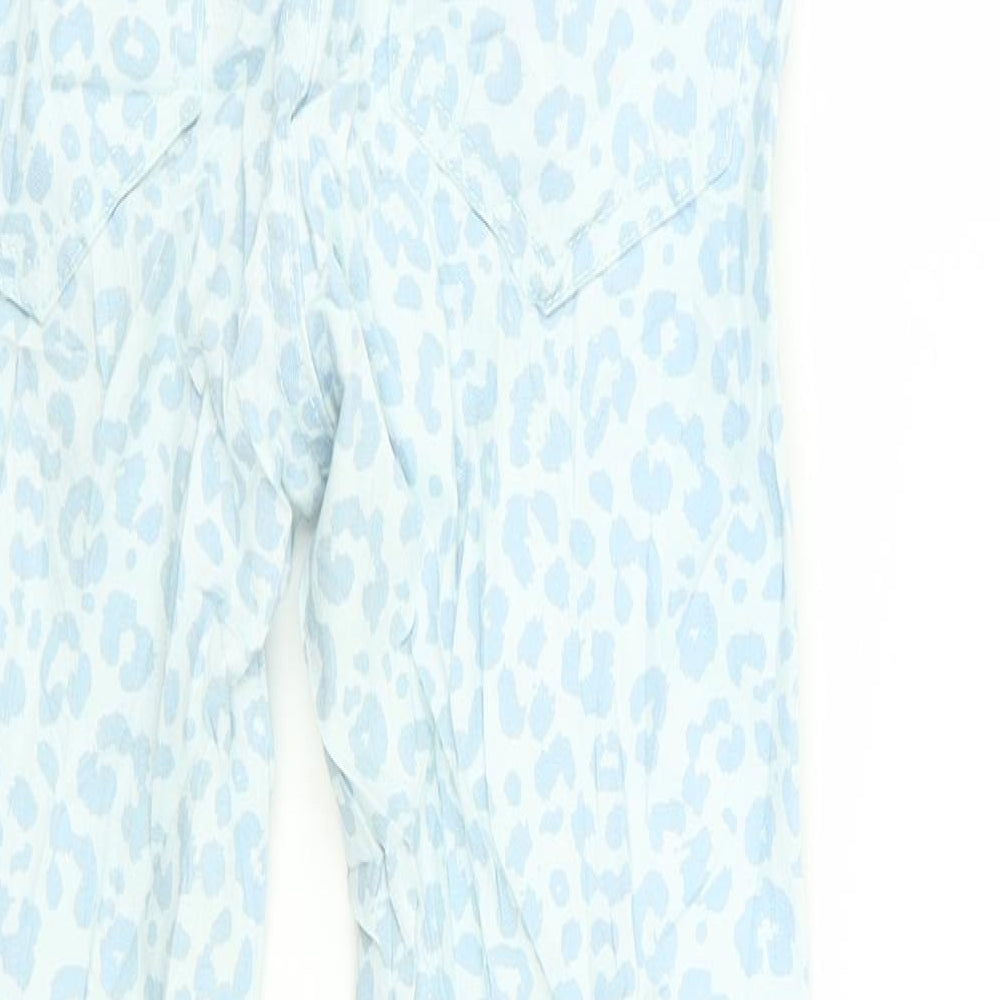H&M Girls Blue Animal Print  Skinny Jeans Size 11-12 Years