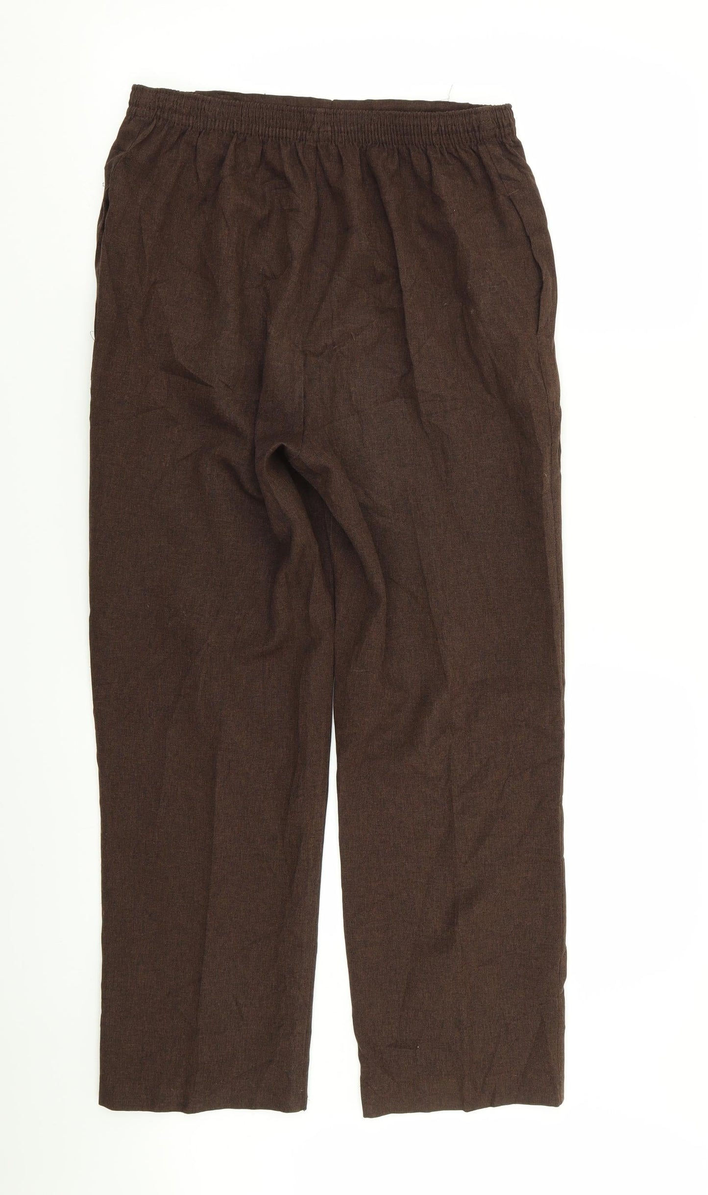 BHS Womens Brown   Trousers  Size 12 L27 in - Stretch waistband