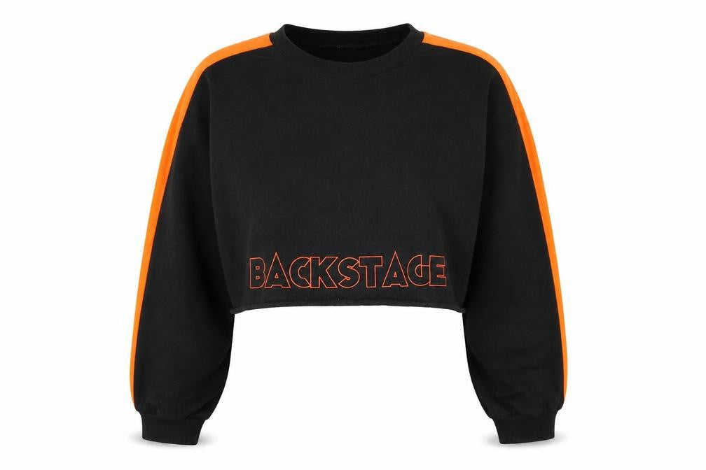 In the Style Womens Black   Pullover Jumper Size L  - crop jumper