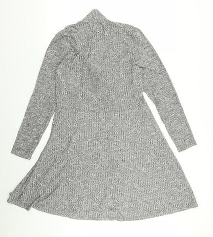 Back view of Papaya women’s grey fit & flare, size L