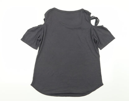 Preloved Preworn Womens Grey   Basic T-Shirt Size XL - Back