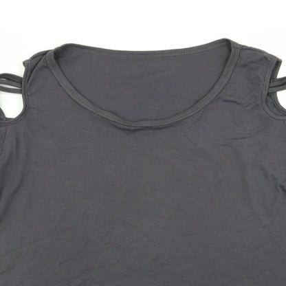 Preloved Preworn Womens Grey   Basic T-Shirt Size XL - Detail