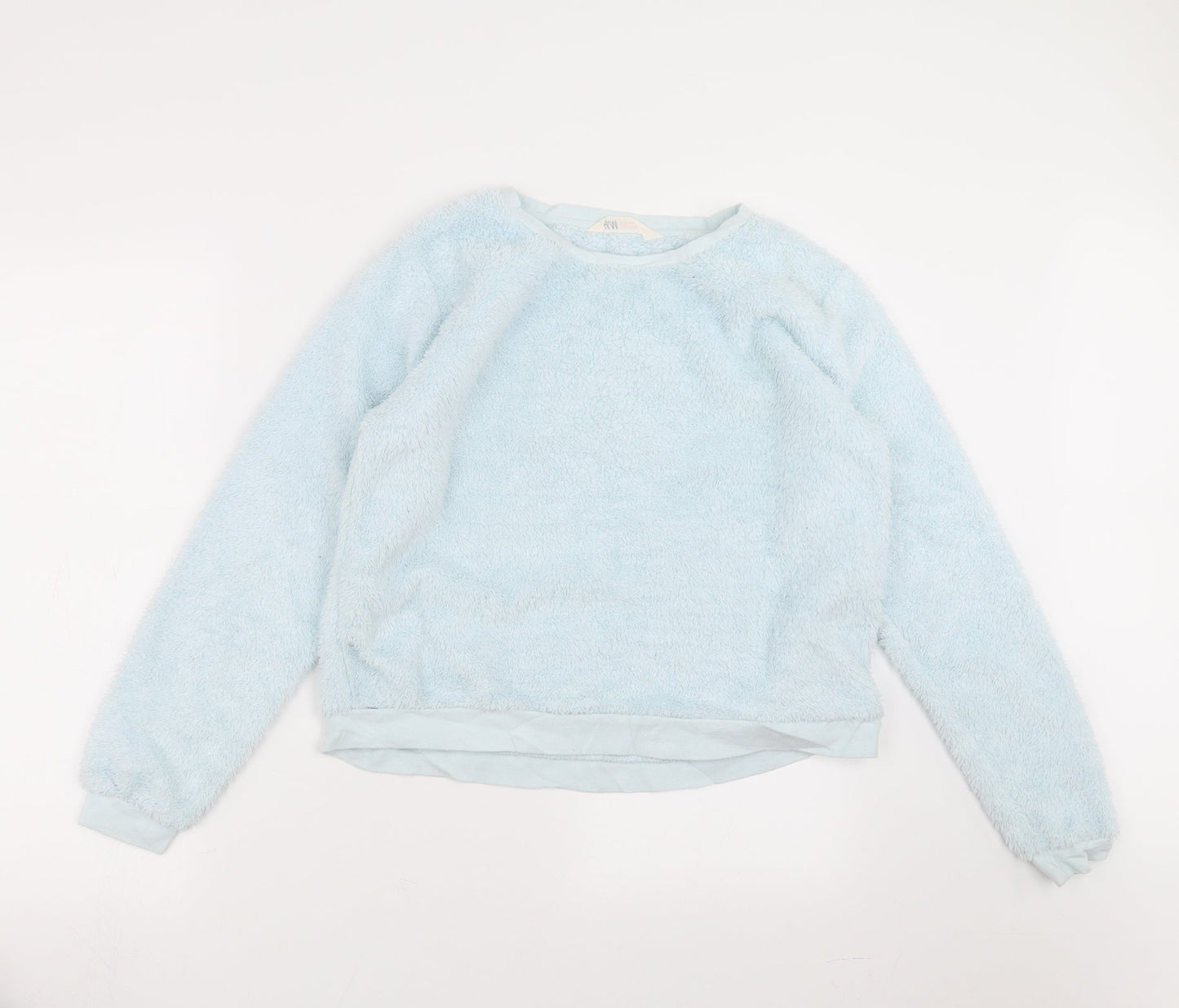 H&M Girls Blue   Pullover Jumper Size 14 Years  - fluffy