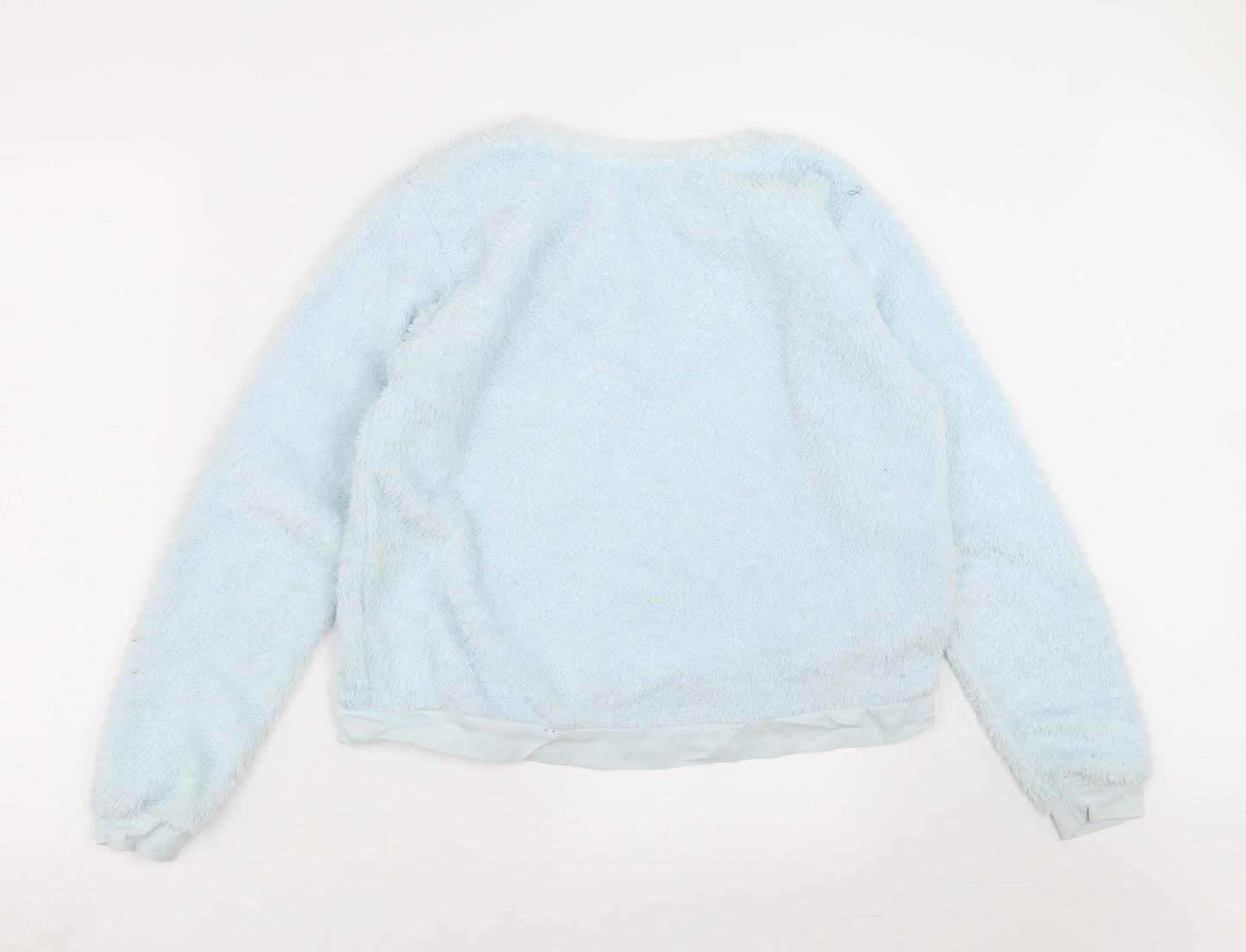 H&M Girls Blue   Pullover Jumper Size 14 Years  - fluffy