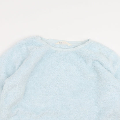 H&M Girls Blue   Pullover Jumper Size 14 Years  - fluffy