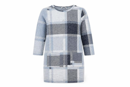 TU Womens Blue Check  Jumper Dress  Size 10