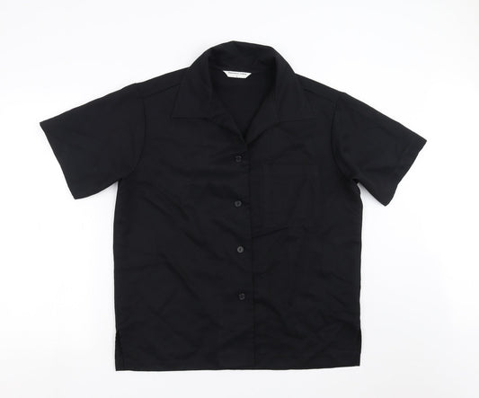 Florence Roby Mens Black    Button-Up Size L