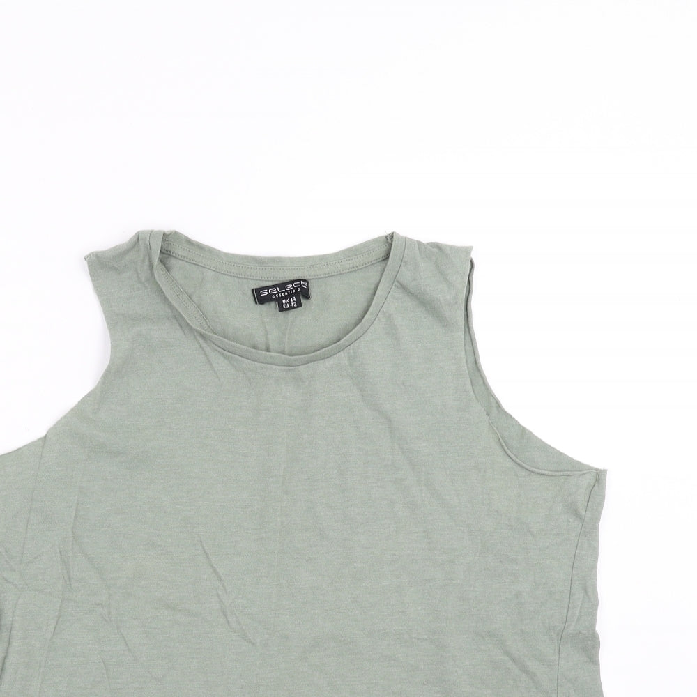 Select Womens Green   Basic Tank Size 14