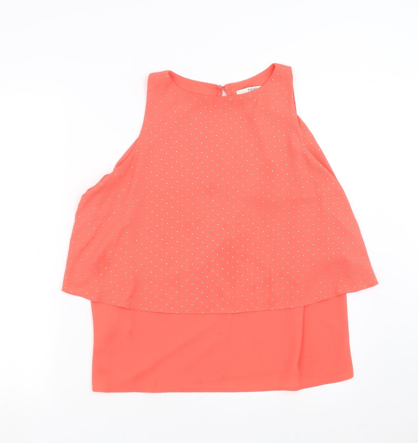 NEXT Womens Orange   Basic Blouse Size 14  - studded detail