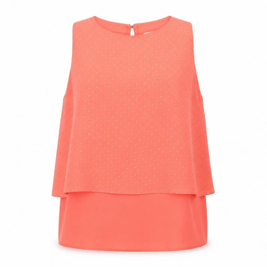 NEXT Womens Orange   Basic Blouse Size 14  - studded detail