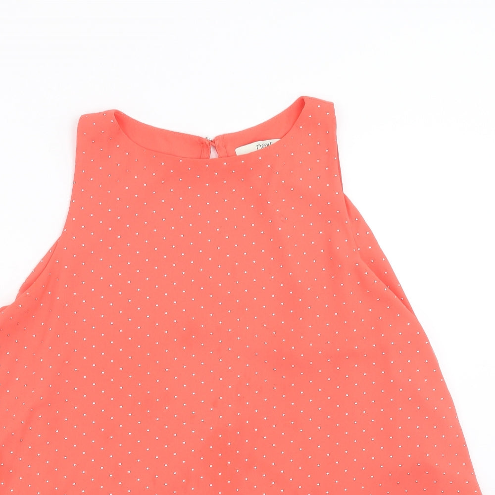 NEXT Womens Orange   Basic Blouse Size 14  - studded detail