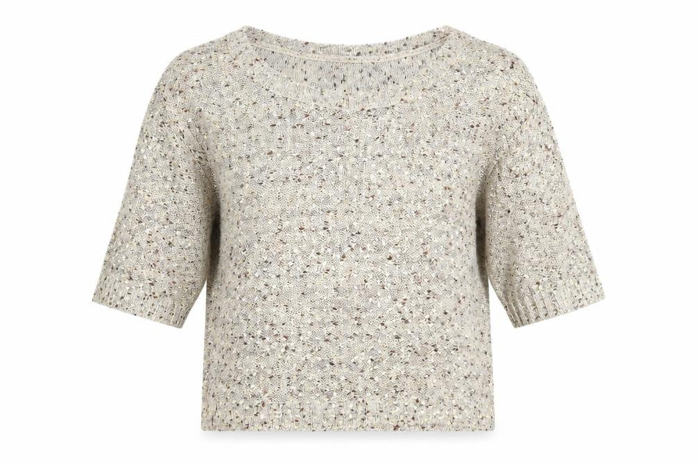 H&M Womens Beige   Pullover Jumper Size XS  - sequins