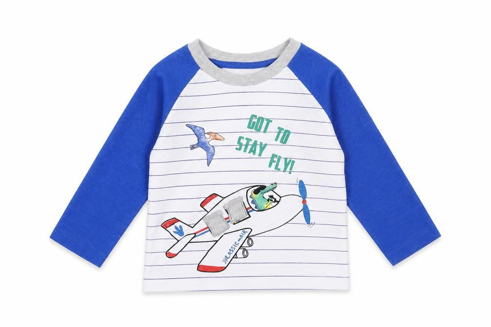 Matalan Baby White Striped  Basic T-Shirt Size 9-12 Months  - got to stay fly