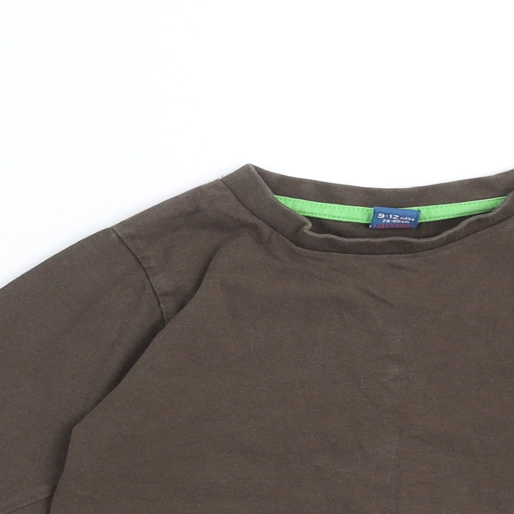 Sainsburys  Boys Brown   Basic T-Shirt Size 9-12 Months