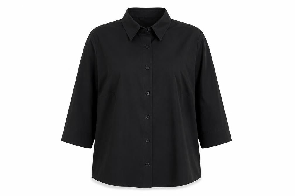 AMARANTO Womens Black   Basic Button-Up Size 16