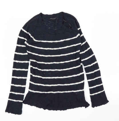 Dorothy Perkins Womens Blue Striped  Pullover Jumper Size 10