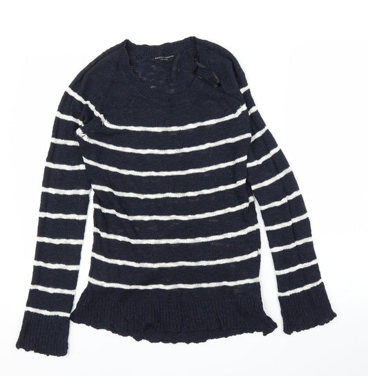 Dorothy Perkins Womens Blue Striped  Pullover Jumper Size 10