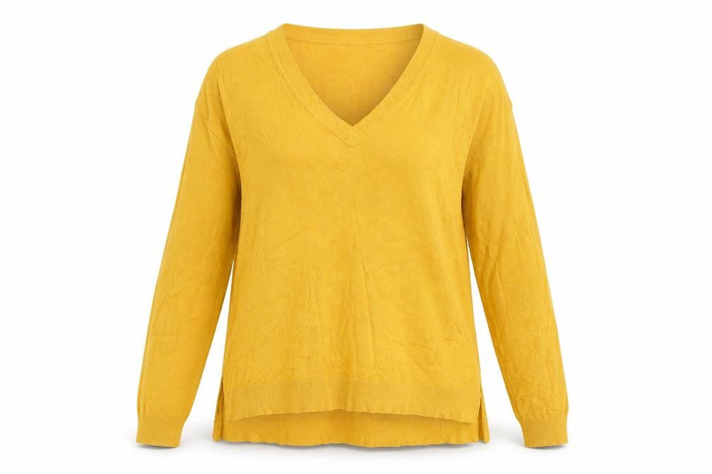 Nutmeg Womens Yellow   Pullover Jumper Size 10
