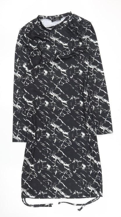 Vivichi Womens Black Tie Dye  A-Line  Size M